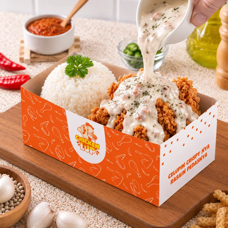 Nasi Ayam Saus Carbonara Lup