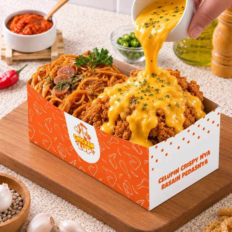 Nasi Ayam Saus Keju