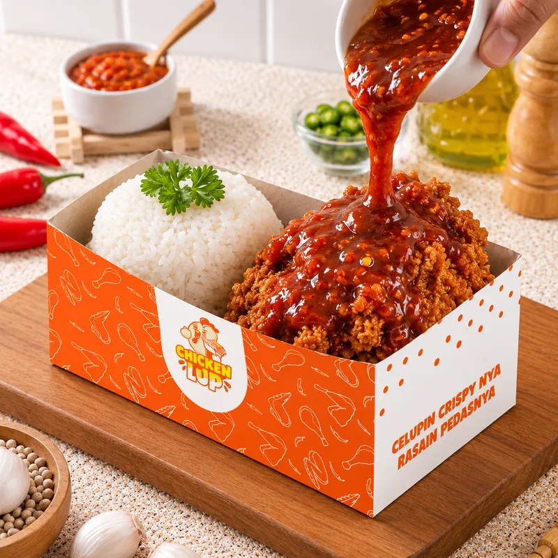 Nasi Ayam Saus Smoky Spicy Lup