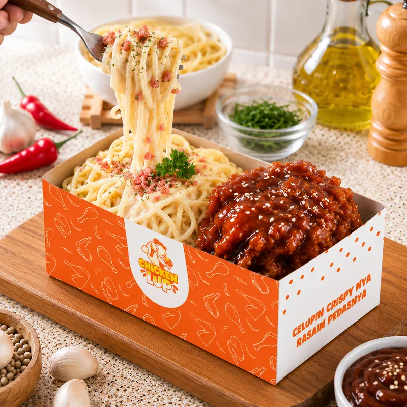 Spageti Carbonara Ayam Smoky Spicy Lup